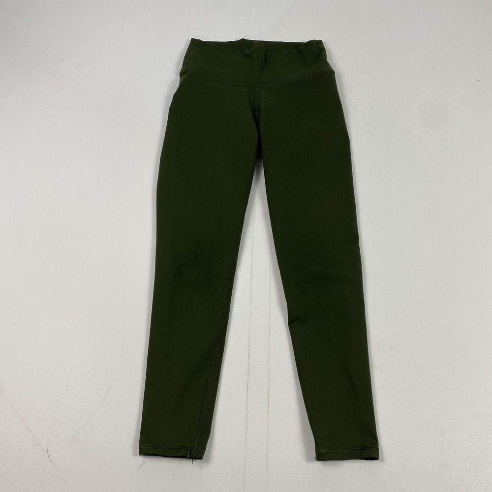 Fabletics Leggings Womens Small Green High Rise Yoga Athletic Stretch Pocket